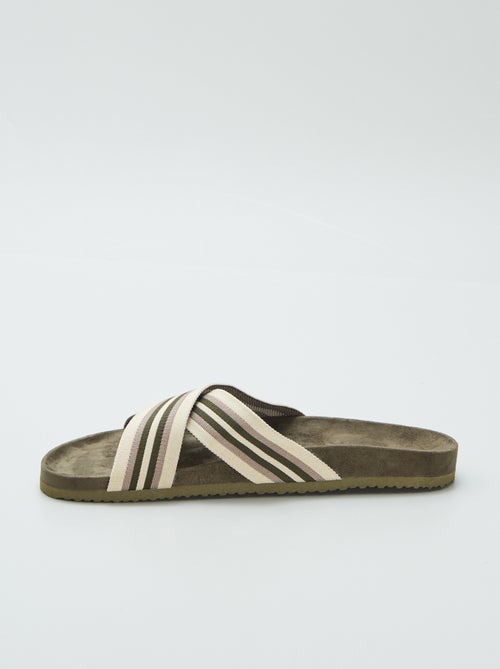 Slippers met gekruiste bandjes - Kiabi