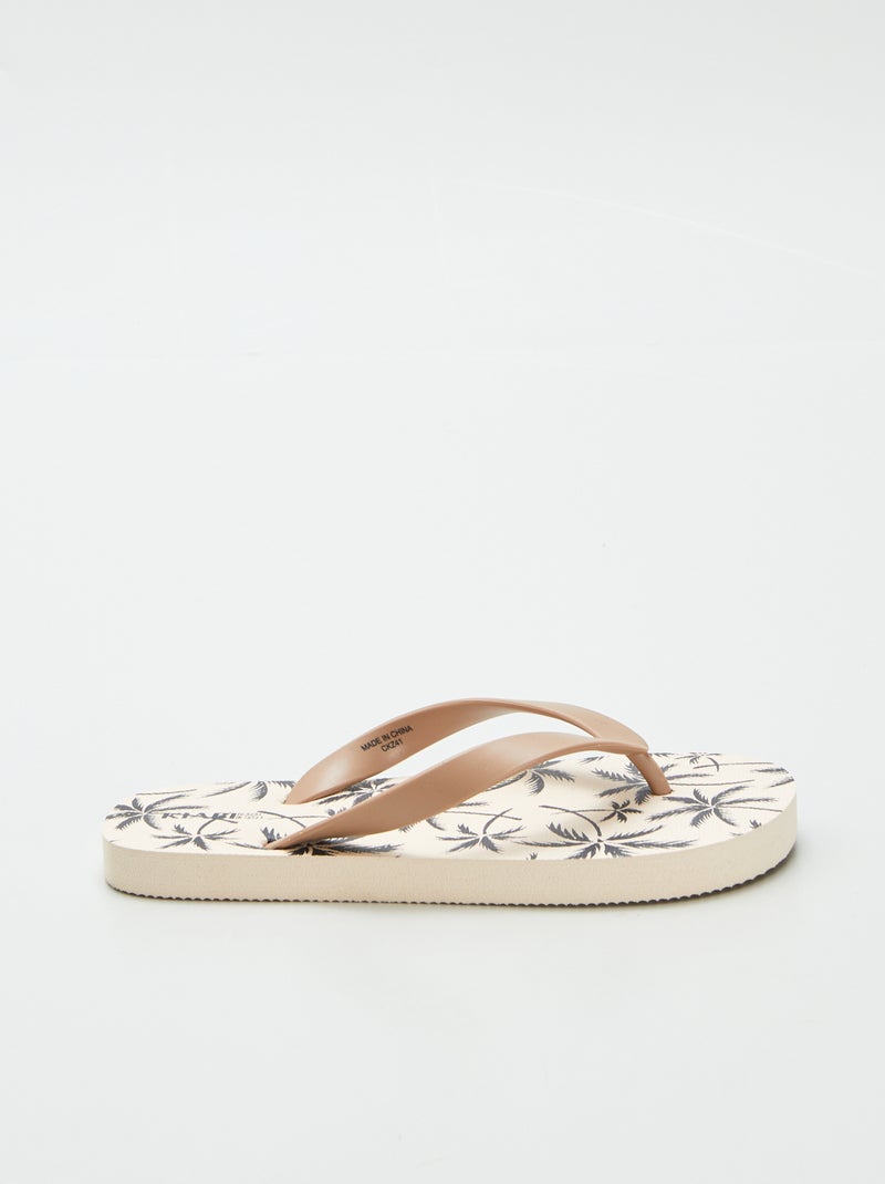 Slippers met motiefje BIEGE - Kiabi