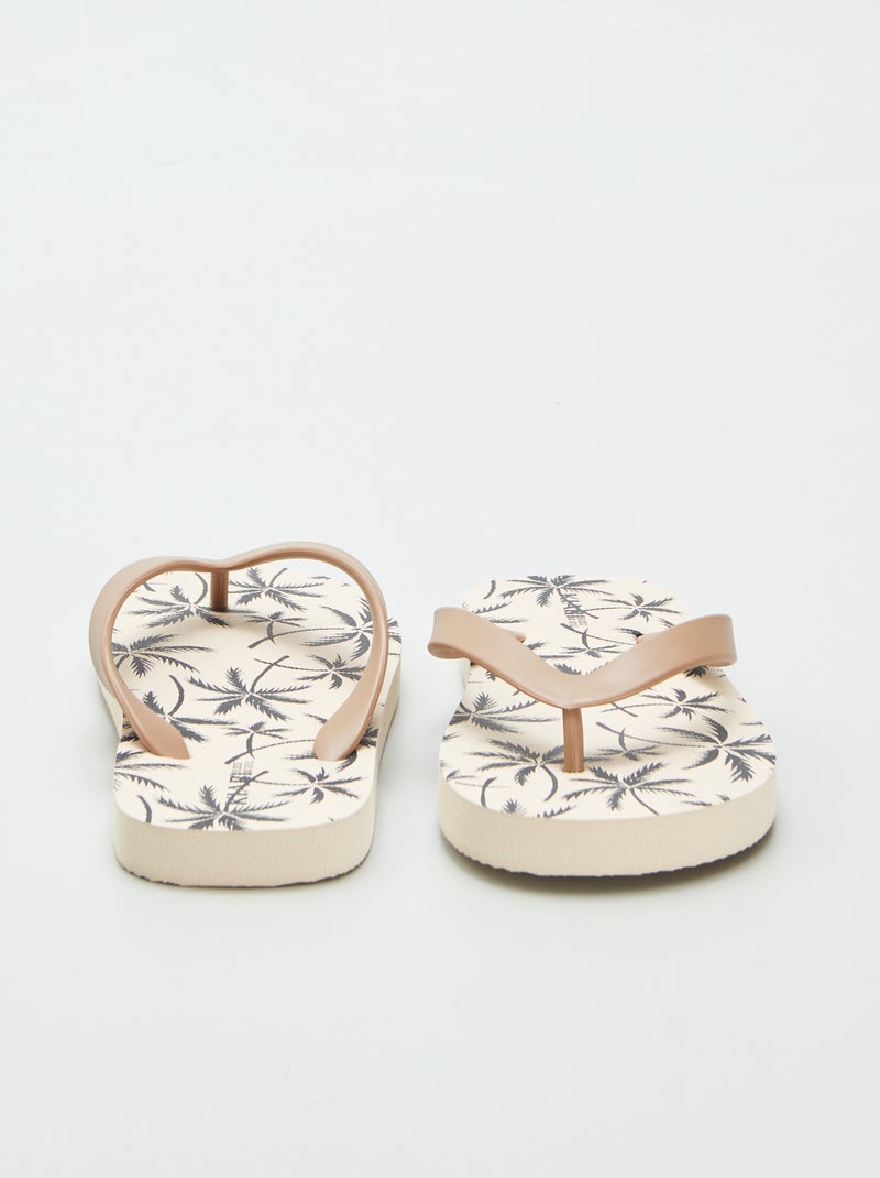 Slippers met motiefje BIEGE - Kiabi