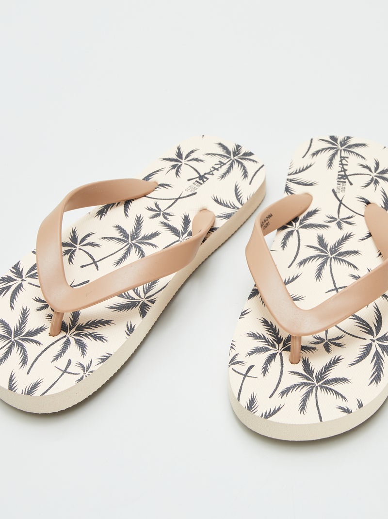 Slippers met motiefje BIEGE - Kiabi