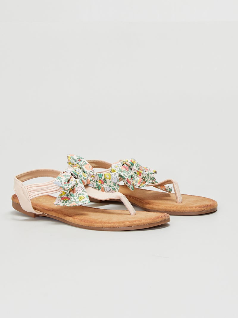 Slippers met ondersteunend riempje BIEGE - Kiabi