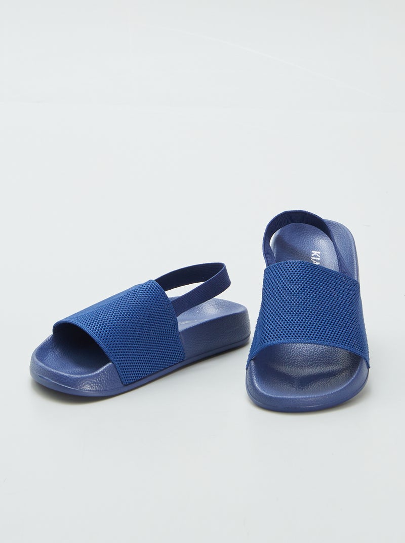 Slippers met steunriempje BLAUW - Kiabi