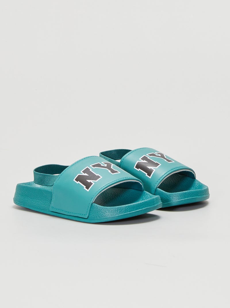 Slippers met steunriempje GROEN - Kiabi