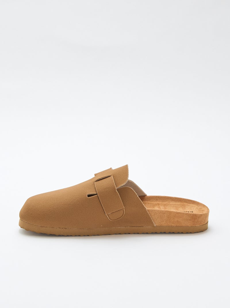 Slippers met suède-effect Bruin - Kiabi
