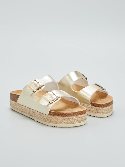 Slippers met touwzool - Kiabi