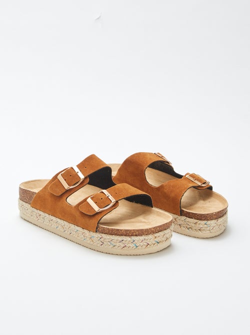 Slippers met touwzool - Kiabi