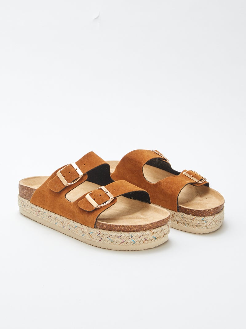 Slippers met touwzool BRUIN - Kiabi