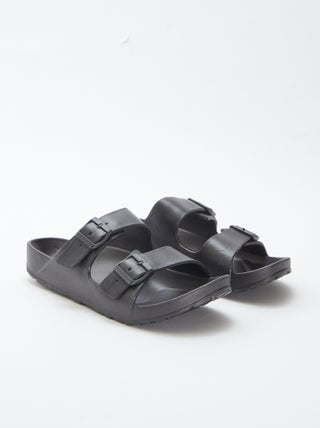 Slippers met twee bandjes van kunststof