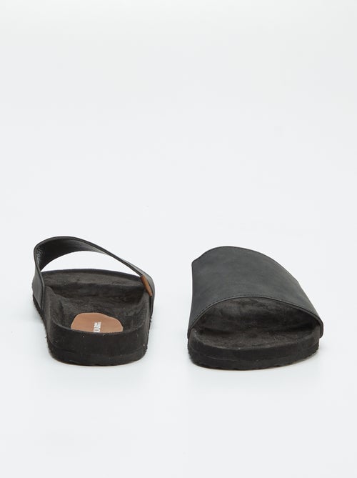 Slippers van twee materialen - Kiabi