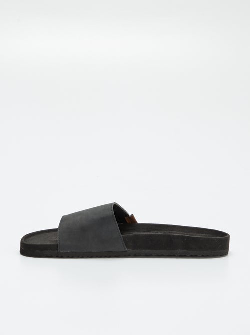 Slippers van twee materialen - Kiabi