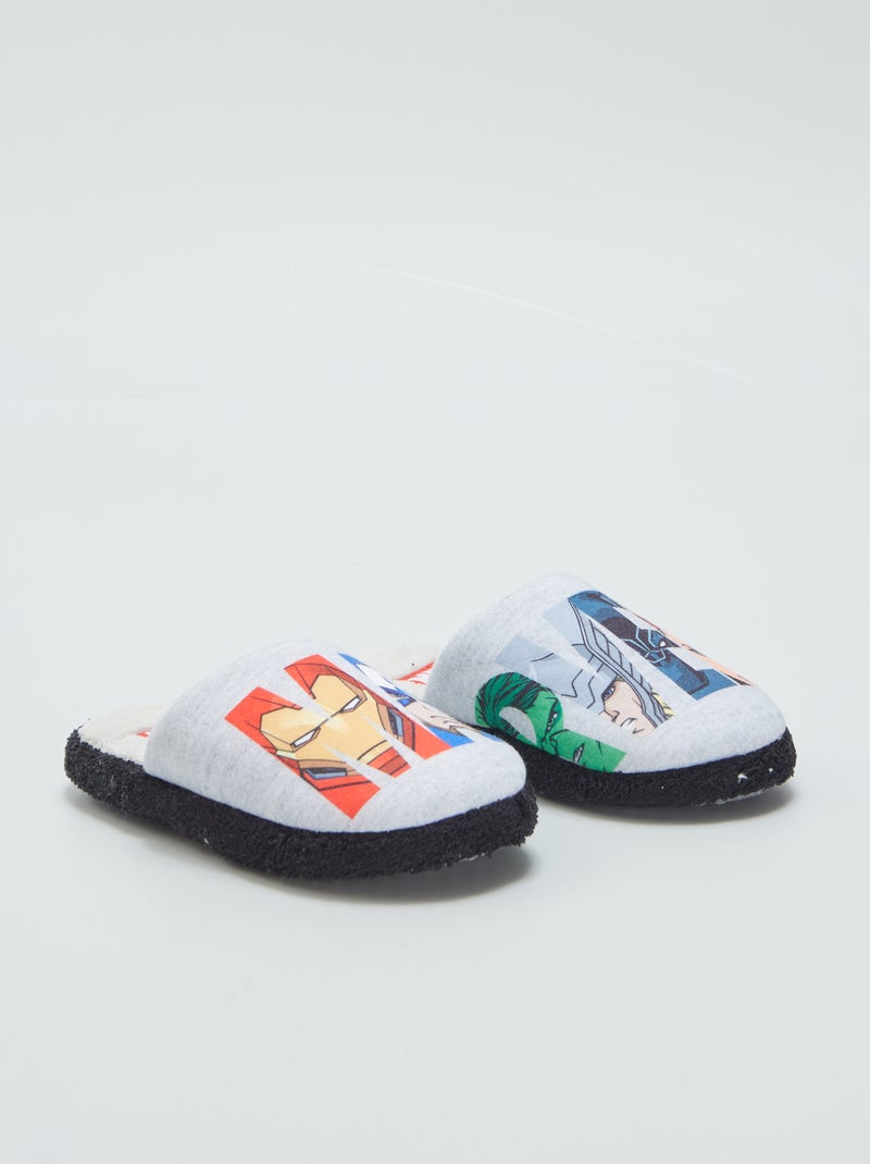 Sloffen in slippermodel 'Marvel' GRIJS - Kiabi