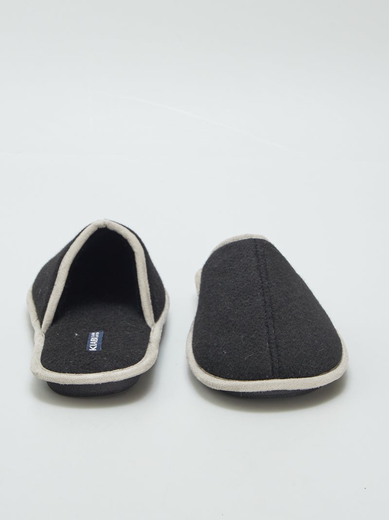 Sloffen in slippermodel zwart - Kiabi