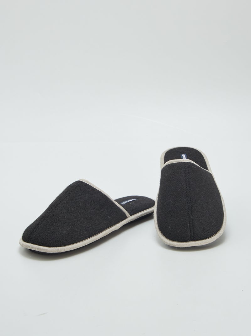 Sloffen in slippermodel zwart - Kiabi