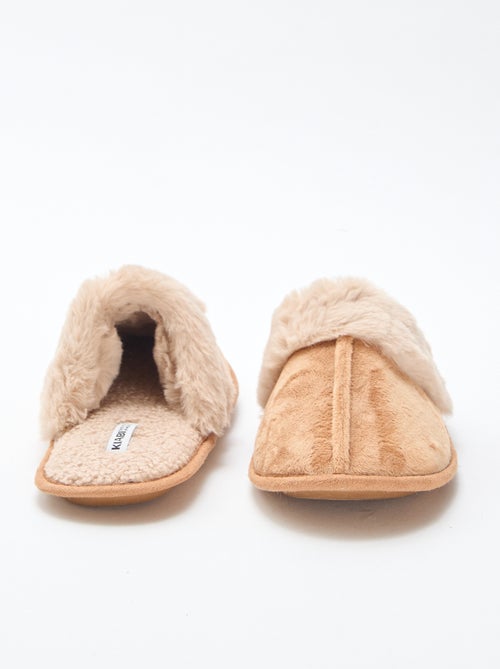 Sloffen van imitatiebont | Instappermodel - Kiabi