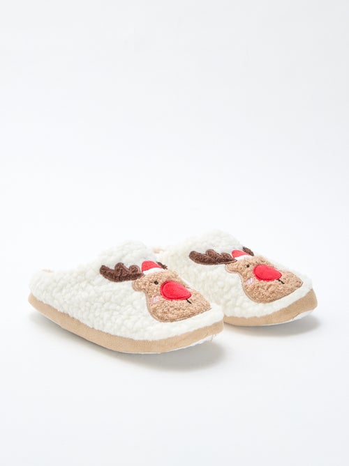 Sloffen van imitatieschapenvacht - instappermodel - Kiabi Sloffen van imitatieschapenvacht - instappermodel - Kiabi