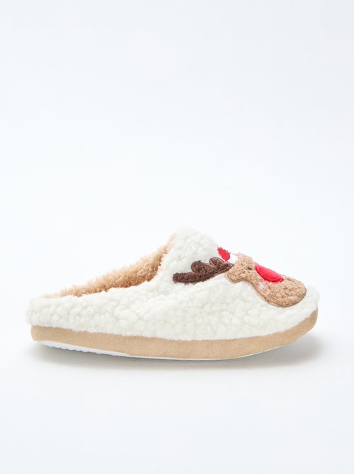 Sloffen van imitatieschapenvacht - instappermodel - Kiabi Sloffen van imitatieschapenvacht - instappermodel - Kiabi