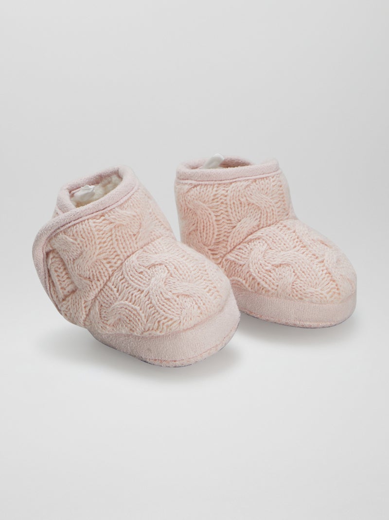 Sloffen van kabeltricot ROSE - Kiabi