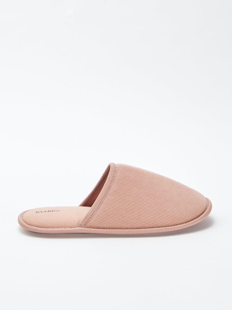 Sloffen van velours Rose - Kiabi