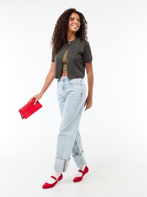 Sluiting met goudkleurige siersteen bij de hals - Kiabi