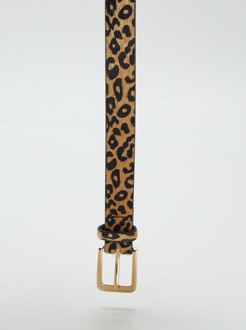 Smalle ceintuur met luipaardprint - Kiabi