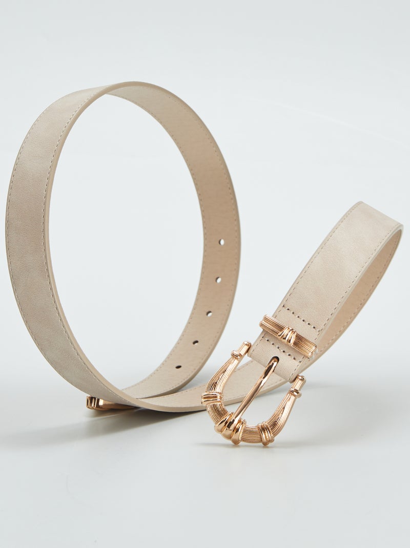 Smalle riem met gesp GEEL - Kiabi