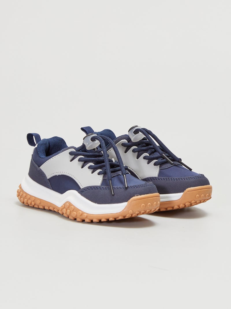 Sneakers in hikerstijl marineblauw - Kiabi
