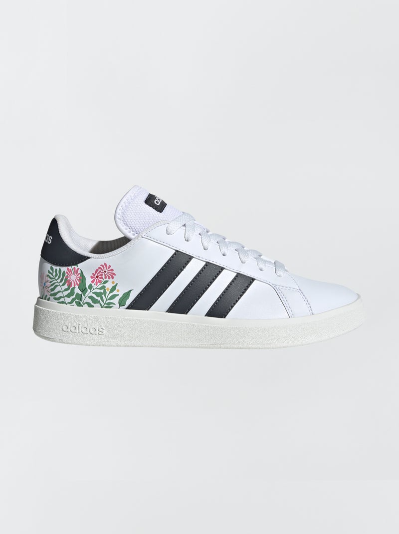 Sneakers met bloemenprint -Adidas Grand Court wit - Kiabi