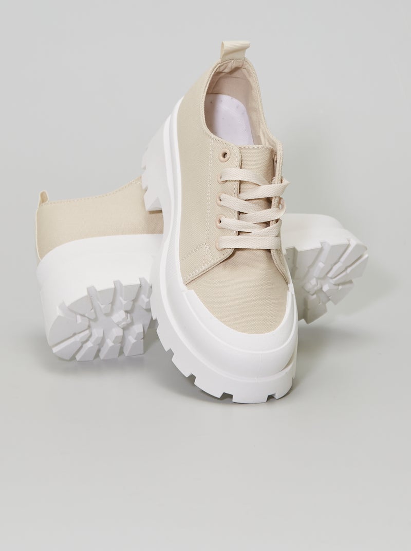 Sneakers met dikke zool BIEGE - Kiabi