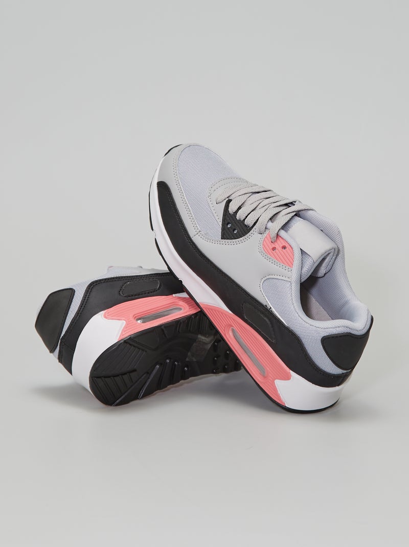 Sneakers met dikke zool ZWART - Kiabi
