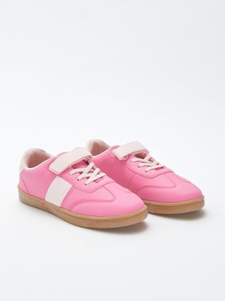 Sneakers met elastische veters + klittenband