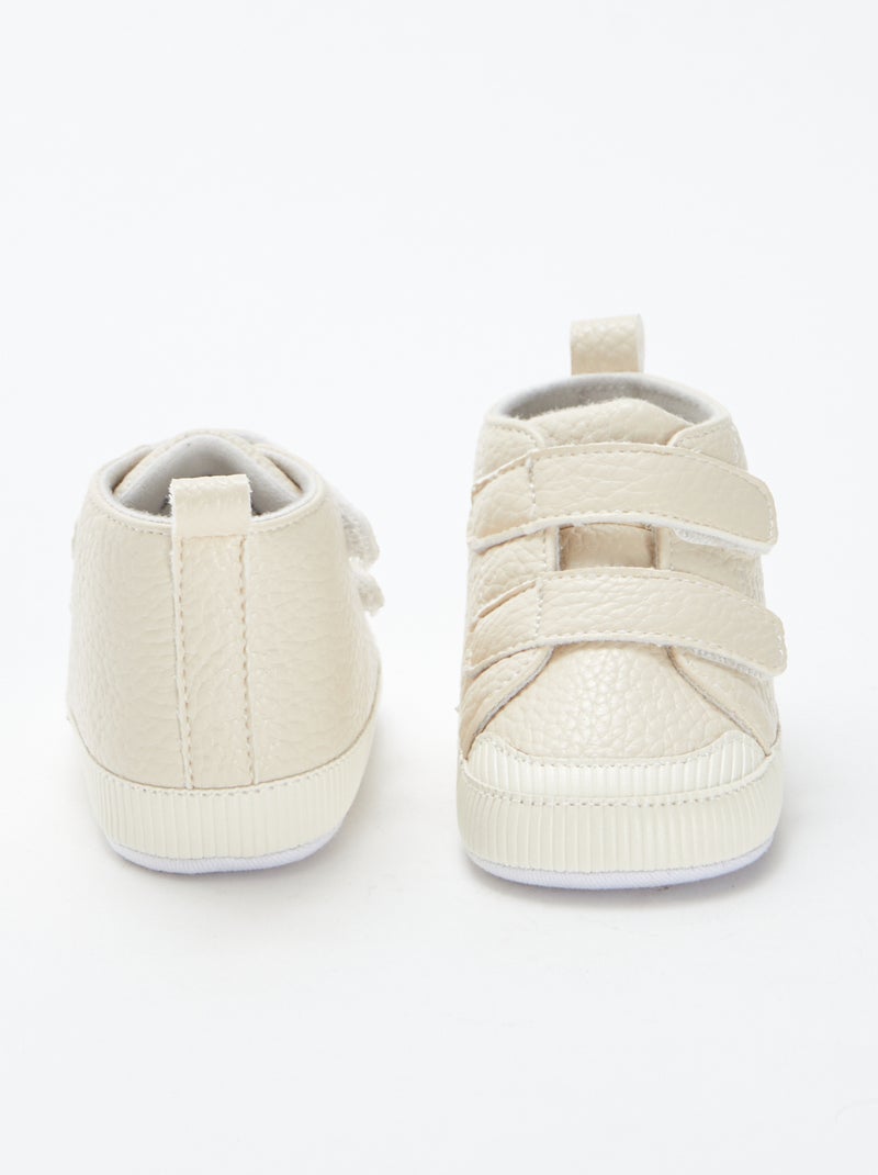 Sneakers met klittenband BIEGE - Kiabi