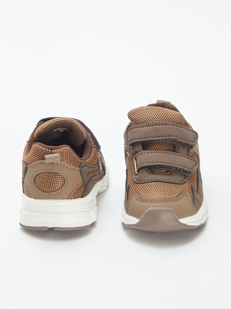 Sneakers met klittenband Bruin - Kiabi