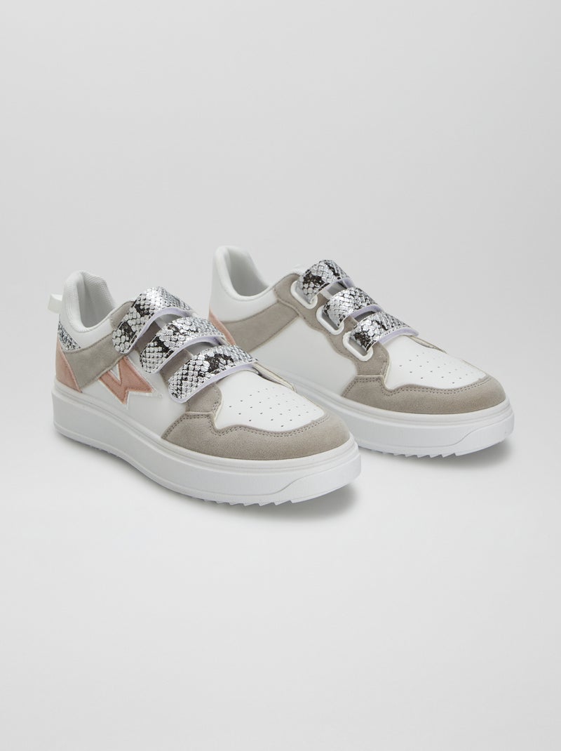 Sneakers met klittenband en dikke zool ROSE - Kiabi