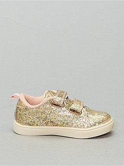 Sneakers met klittenband en lovertjes - Kiabi