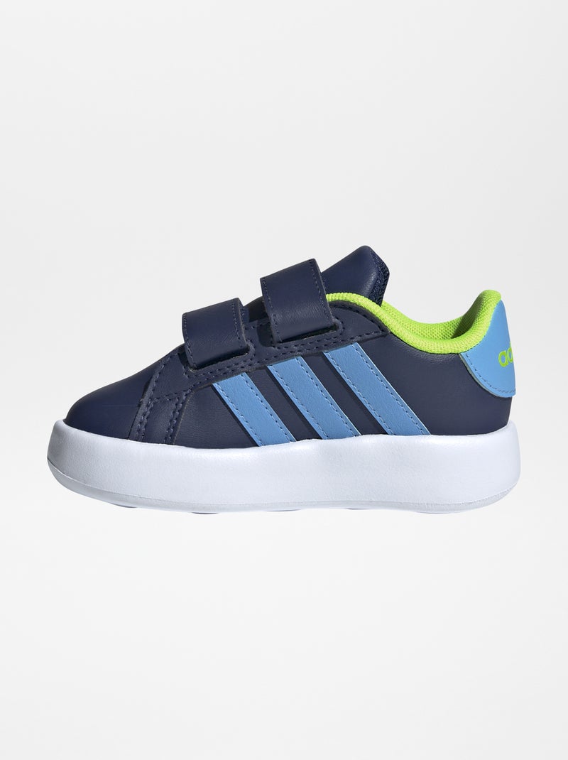 Sneakers met klittenband 'Grand Court' 'adidas' BLAUW - Kiabi