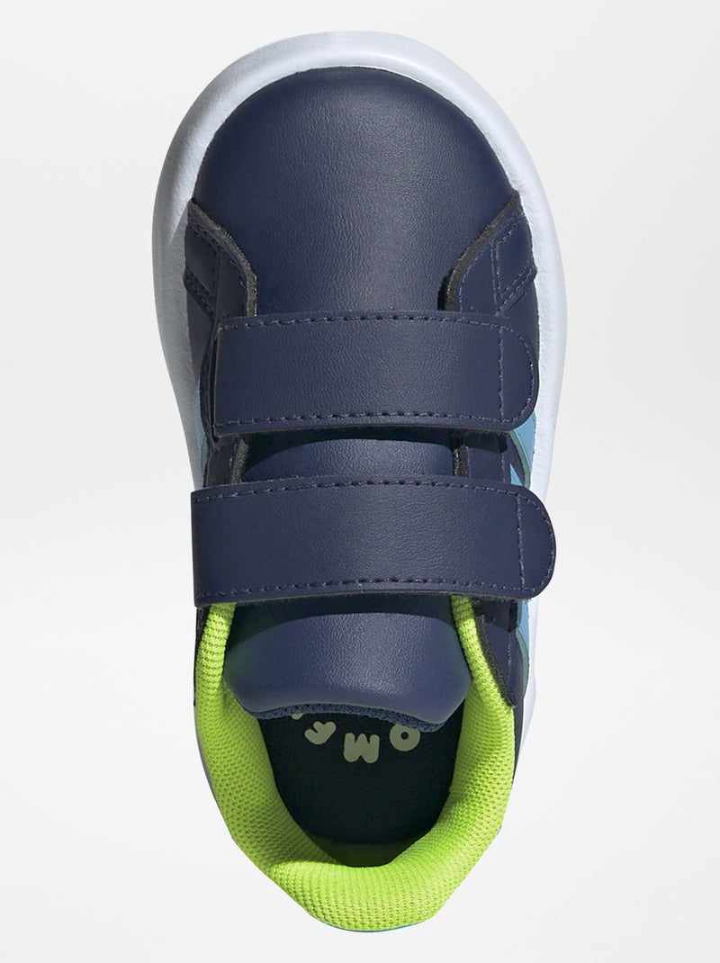 Sneakers met klittenband 'Grand Court' 'adidas' BLAUW - Kiabi
