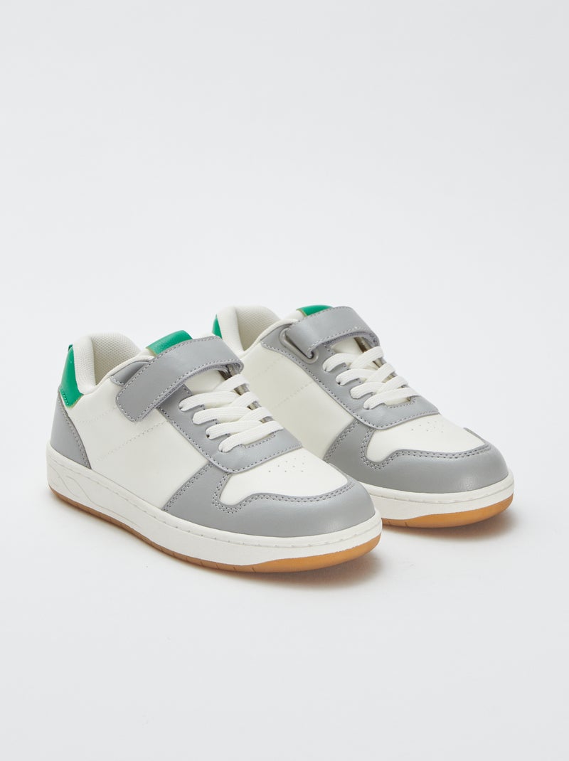 Sneakers met klittenband Groen - Kiabi