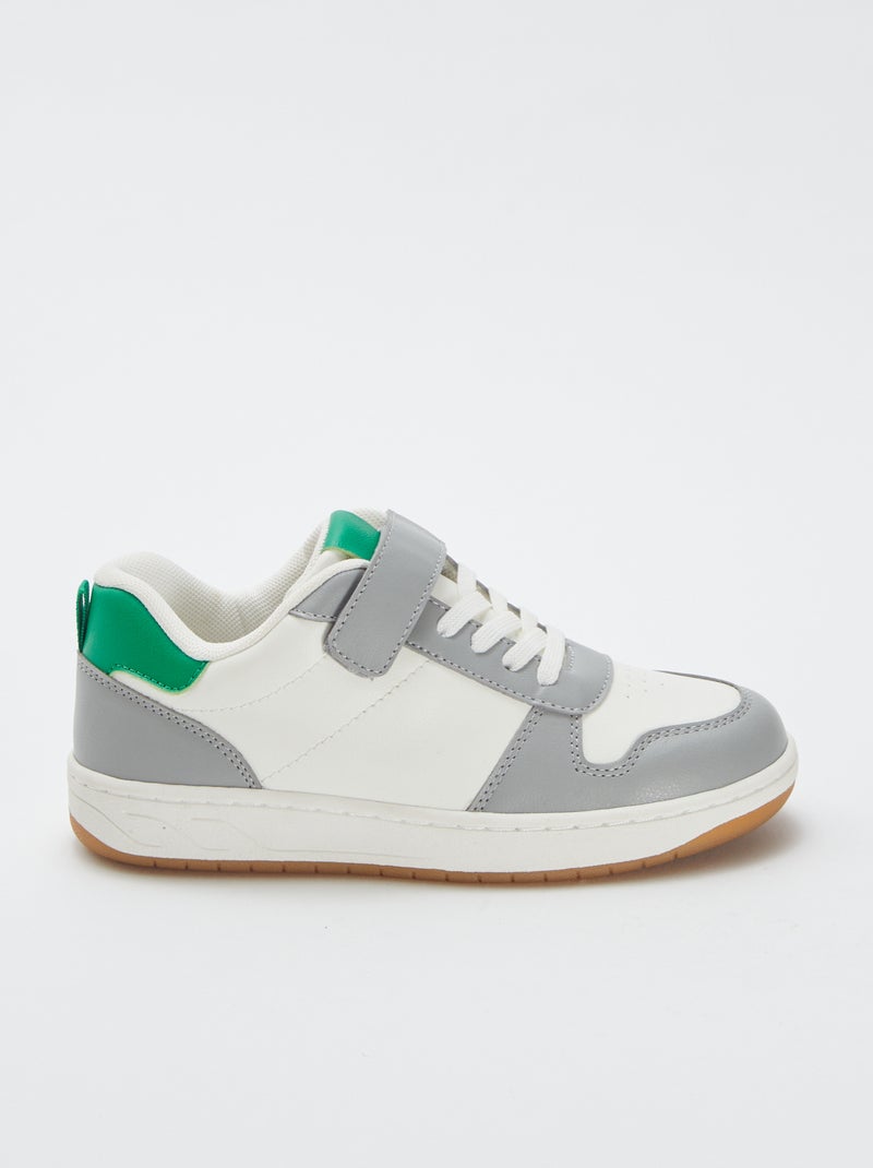 Sneakers met klittenband Groen - Kiabi