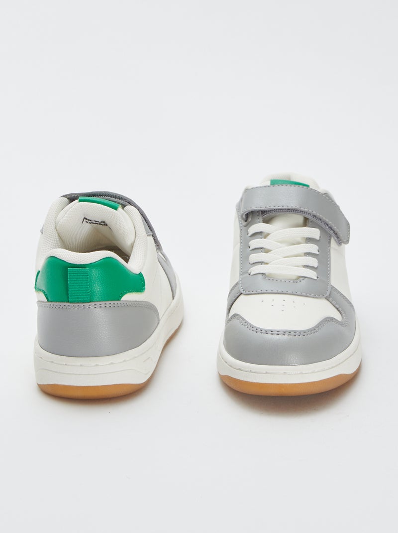 Sneakers met klittenband Groen - Kiabi