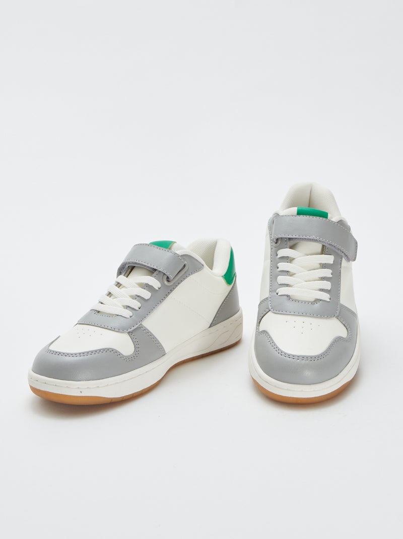 Sneakers met klittenband Groen - Kiabi