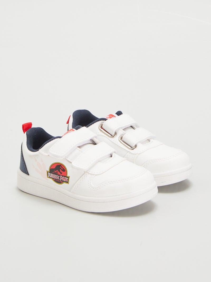 Sneakers met klittenband 'Jurassic Park' WIT - Kiabi
