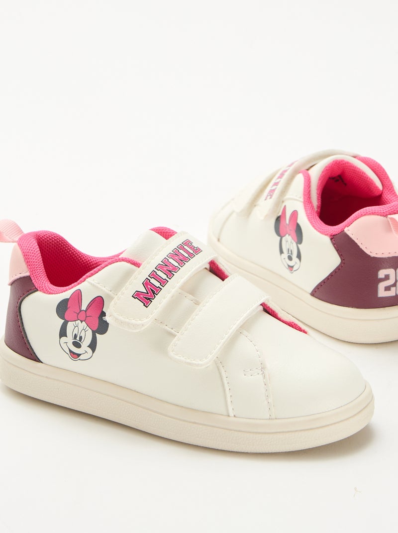 Sneakers met klittenband 'Minnie' Wit - Kiabi