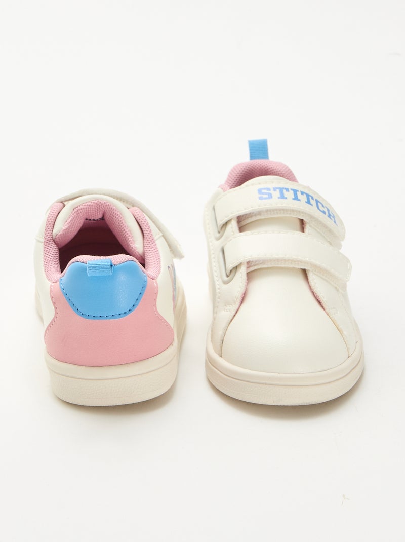 Sneakers met klittenband 'Stitch' Wit - Kiabi