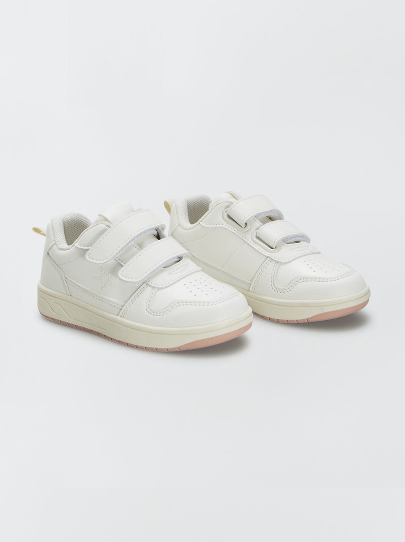 Sneakers met klittenband wit - Kiabi