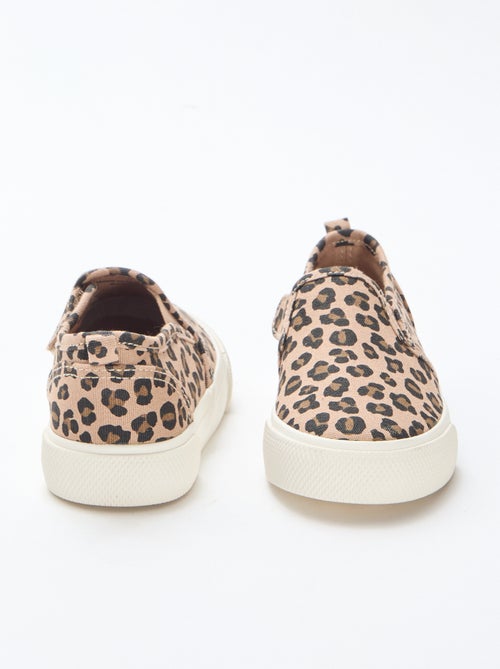 Sneakers met luipaardprint | Slip-onmodel - Kiabi