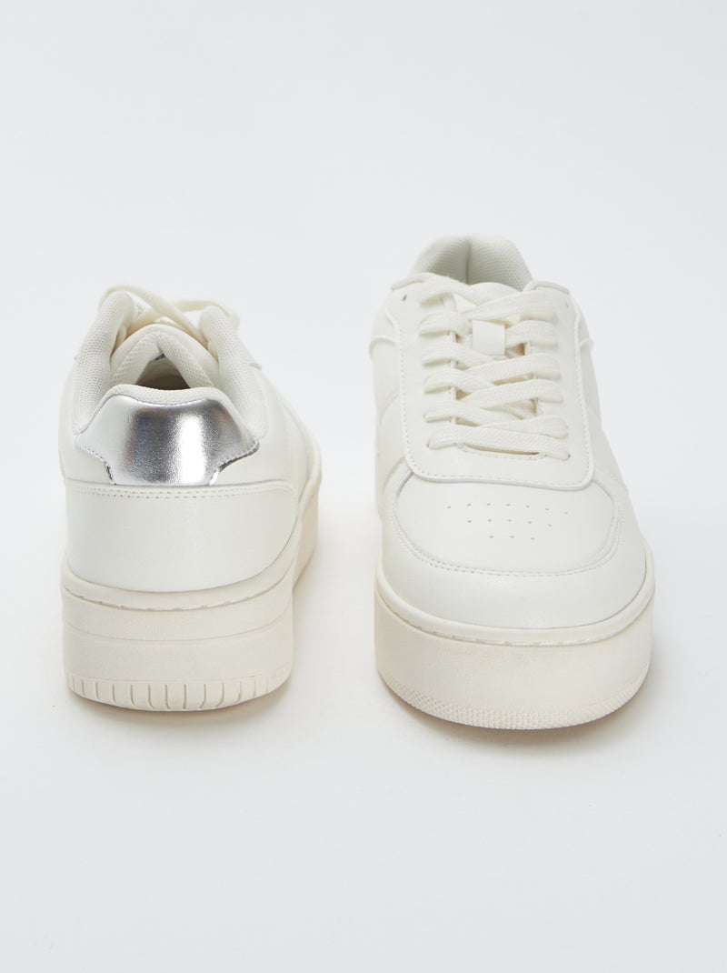 Sneakers met platformzool Wit - Kiabi