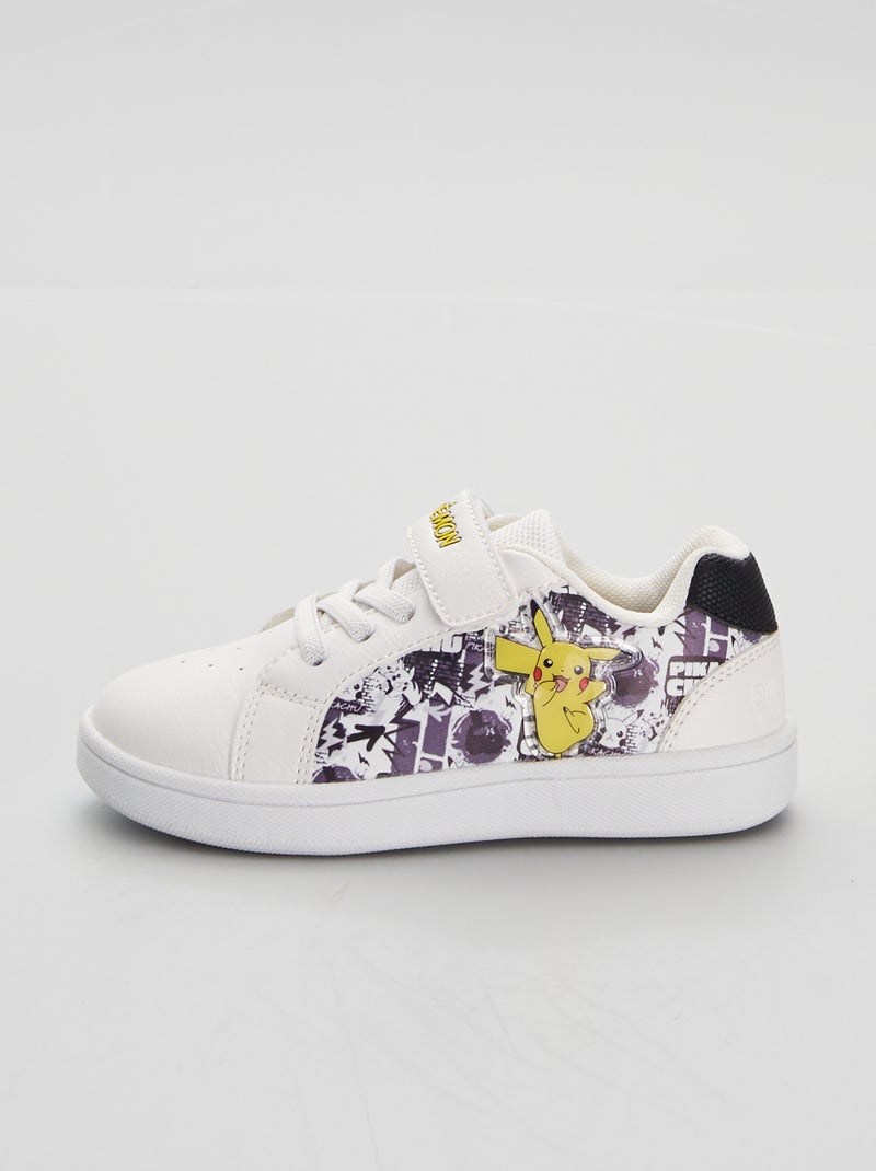 Sneakers met veters + klittenband 'Pokémon' wit - Kiabi