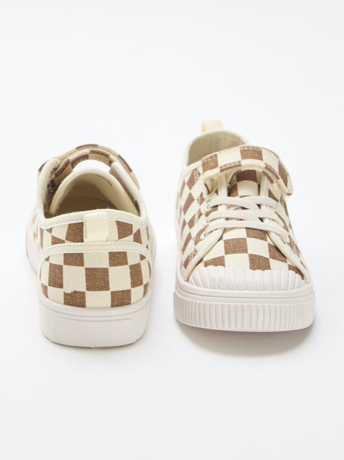 Sneakers van canvas met klittenband - Kiabi