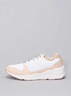 Sneakers van gaasstof met dikke zool - Kiabi