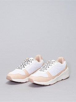 Sneakers van gaasstof met dikke zool - Kiabi